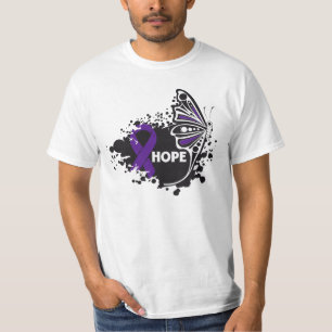 Camiseta Borboleta da violência doméstica da esperança