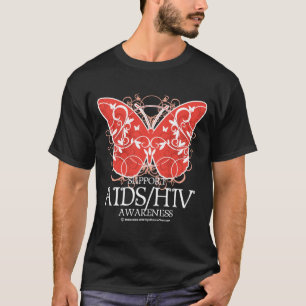 Camiseta Borboleta de AIDS/HIV
