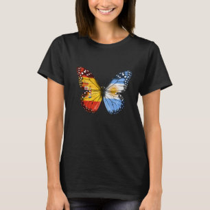 Camiseta Borboleta de bandeira espanhola argentina