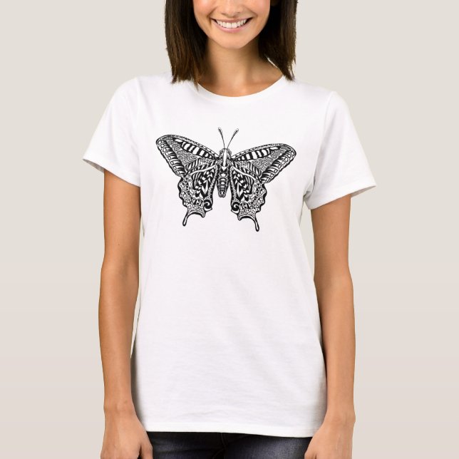 Camiseta Borboleta de Estilo (Frente)