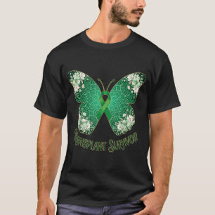Camiseta Borboleta de Fita Verde Mandala Transplante Sobrev