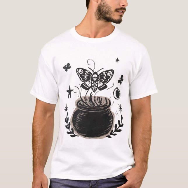 Camiseta borboleta de Halloween (Frente)