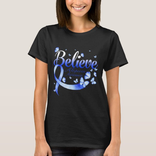 Camiseta Borboleta de Sensibilização Alopecia (Frente)