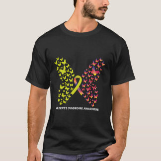 Camiseta Borboleta De Sensibilização Da Síndrome De Gilbert