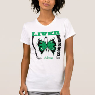 Camiseta Borboleta de Sensibilização para a Doença Hepática