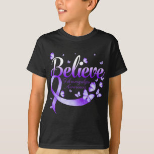 Camiseta Borboleta de Sensibilização por Fibromialgia