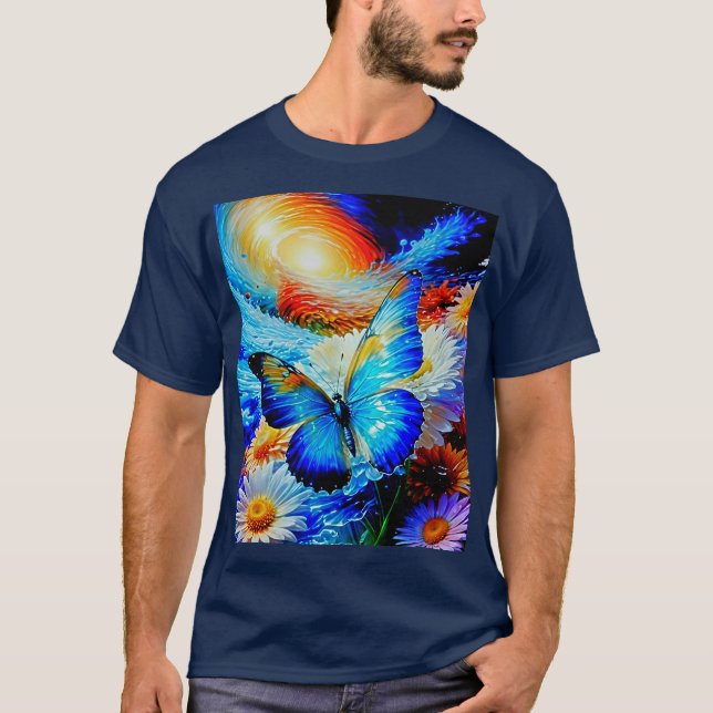Camiseta Borboleta de vidro num mundo de vidro (Frente)