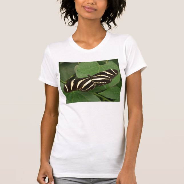 Camiseta Borboleta de Zebra Longwing T Shirt (Frente)
