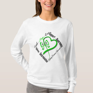 Camiseta Borboleta do amor da esperança da fé - doença