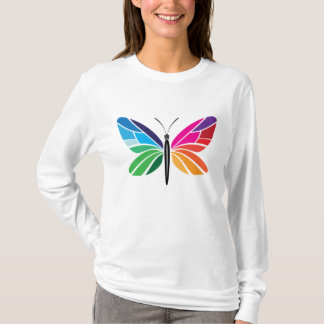 Camiseta Borboleta do arco-íris