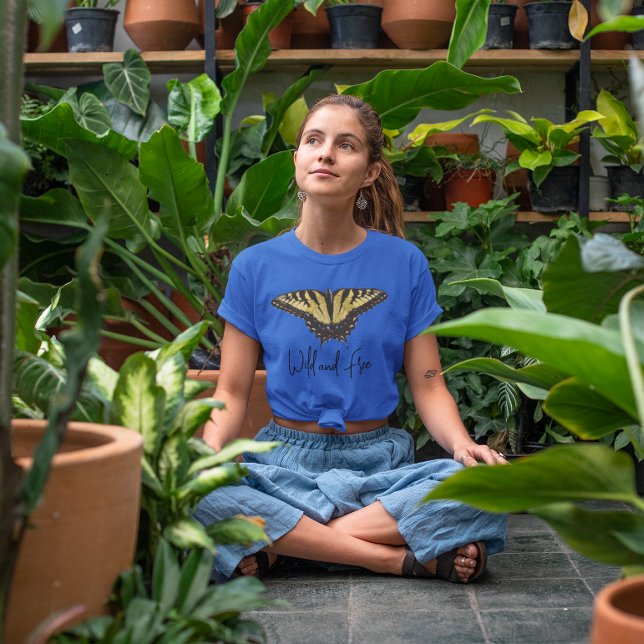 Camiseta Borboleta-do-brejo simples e livre (Criador carregado)