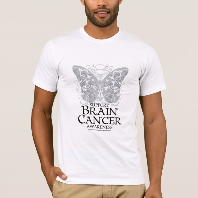 Camiseta Borboleta do cancro cerebral (Frente)