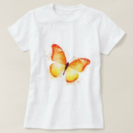 Camiseta Borboleta em laranja