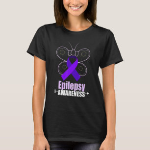Camiseta Borboleta Epilepsia Fita Epilepsia Distúrbio da Ep