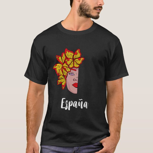 Camiseta Borboleta-espanha Espana Raízes Espana Espana Espa (Frente)