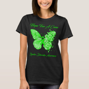 Camiseta Borboleta Espera Por Um Distúrbio Bipolar Cura Awa