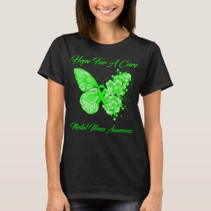 Camiseta Borboleta Espera Por Uma Consciência Da Doença Men