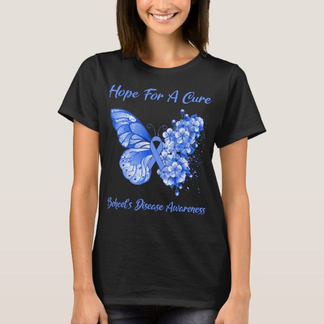 Camiseta Borboleta espera por uma doença de Behcet (Frente)