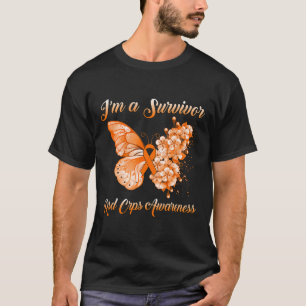 Camiseta Borboleta Eu sou um Sobrevivente Sd Crps Consciênc