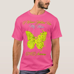 Camiseta Borboleta Eu Visto Amarelo para a minha mãe consci