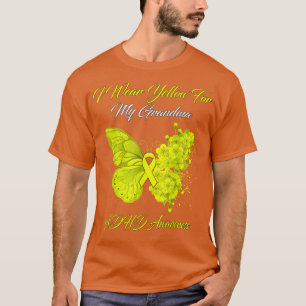 Camiseta Borboleta Eu Visto Amarelo para minha avó ADHD Awa