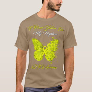 Camiseta Borboleta Eu Visto Amarelo para o meu Sobrinho ADH
