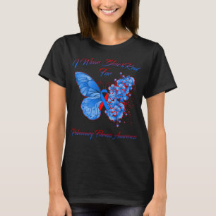 Camiseta Borboleta Eu Visto Azul E Vermelho Para Fibras Pul