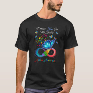 Camiseta Borboleta Eu Visto Azul Para Meu Pai Awarenes Auti