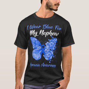 Camiseta Borboleta Eu Visto Azul Para Meu Sobrinho Apraxia 
