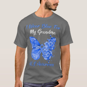 Camiseta Borboleta Eu Visto Azul Para Minha Avó Conhecer AL