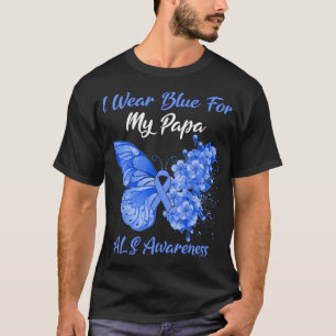 Camiseta Borboleta Eu Visto Azul Para Minha Consciência Do