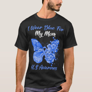 Camiseta Borboleta Eu Visto Azul Para Minha Mãe Conhecer AL