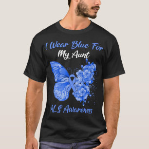 Camiseta Borboleta Eu Visto Azul Para Minha Tia Conhecer AL