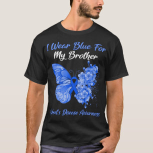 Camiseta Borboleta Eu Visto Azul Para Sensibilização Do Cui