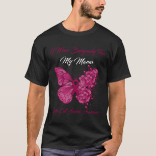 Camiseta Borboleta Eu Visto Borgonha Para Minha Célula Doid