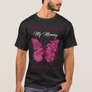 Camiseta Borboleta Eu Visto Borgonha Para Minha Mamãe Hered