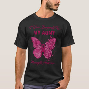 Camiseta Borboleta Eu Visto Borgonha Para Minha Tia Meningi