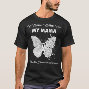 Camiseta Borboleta Eu Visto Branco Para Minha Mãe Postparto