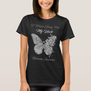 Camiseta Borboleta Eu Visto Cinzas Para Meu Tio Melanoma Aw