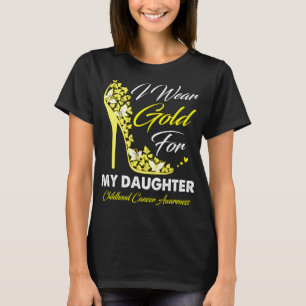 Camiseta Borboleta Eu Visto Dourada Para Minha Filha De Inf