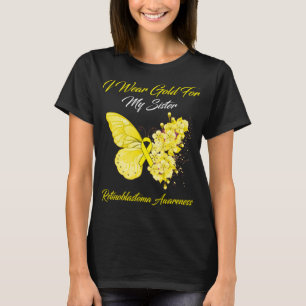 Camiseta Borboleta Eu Visto Dourada Para Minha Irmã Retinob