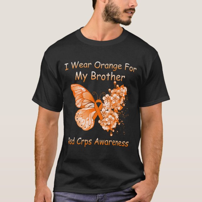 Camiseta Borboleta Eu Visto Laranja Para Meu Irmão Rsd Crps (Frente)