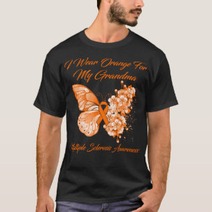 Camiseta Borboleta Eu Visto Laranja Para Minha Avó Múltipla