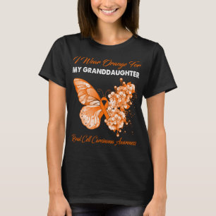 Camiseta Borboleta Eu Visto Laranja Para Minha Neta