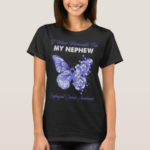 Camiseta Borboleta Eu Visto Periwinkle para minha esofagia 