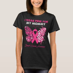 Camiseta Borboleta Eu Visto Rosa Para O Cancer Da Minha Mam