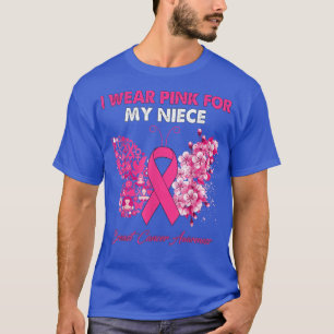 Camiseta Borboleta Eu Visto Rosa Para O Meu Cancer De Mama