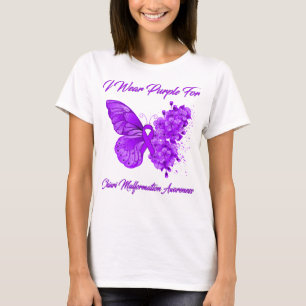 Camiseta Borboleta Eu Visto Roxo Para Malformação Chiari