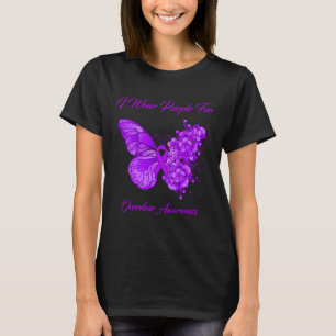 Camiseta Borboleta Eu Visto Roxo Para Sensibilização Para S