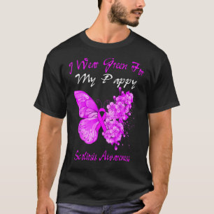 Camiseta Borboleta Eu Visto Verde Para Minha Escoliose Papp